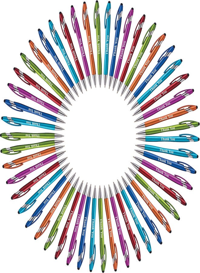 Express Pencils Thank You Gift Stylus Pens For All TouchScreen Devices - 2 in 1 Combo Pen for Events, Parties, Employee Appreciation & More (50 Pack) - Image 1