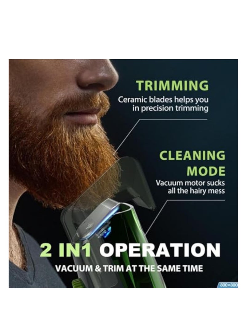 KASTWAVE Vacuum Beard Trimmer, Mustache Trimmer, Multi Groomer All-in-One Trimmer, Mustache Trimmer with 20 Length and Styles Adjustable, Beard Trimmer Catcher, Cordless Hair Clippers, for Mustache, Sideburns - Image 2