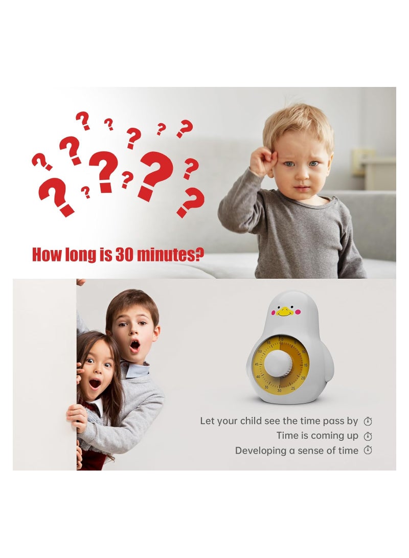 Kitchen Timer, Visual Timer Rechargeable, Creative Alarm Clock, 60 Minute Countdown Timer Clock for Kids, Silent Kitchen Timer, Cooking Pomodoro Timer, Time Management Tool for Office, Meetings - Image 5