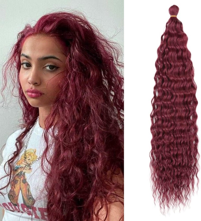 DSOAR 22 Inch 3 Packs Deep Twist Crochet Hair Ocean Wave Curly Bohemian Crochet Braids Deep Wave Hair Bundles Synthetic Hair Extensions for Women Girls - Image 1