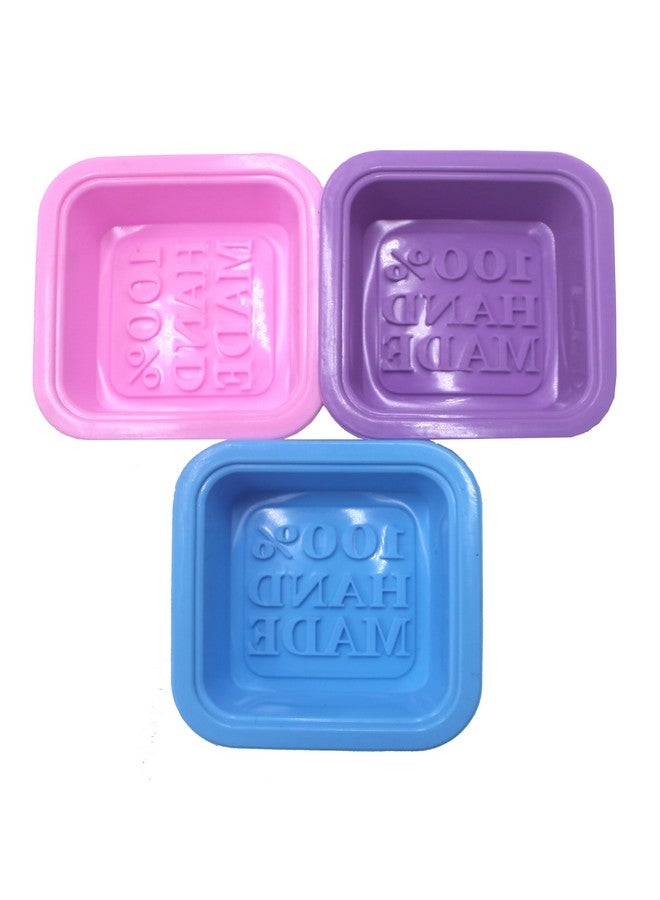 FIVOENDAR (30-Pack) DIY Handmade Soap Molds, Baking Molds, Cupcake Liners - 100% Handmade Square Silicone - - Microwave, Oven, Refrigerator, Freezer and Dishwasher Safe for Homemade Craft(Purple, Pink, Blue) - Image 2