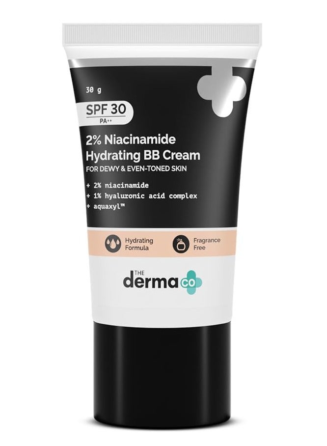 The Derma Co 2% Niacinamide Hydrating BB Cream with 1% Hyaluronic Acid Complex Aquaxy - Image 1