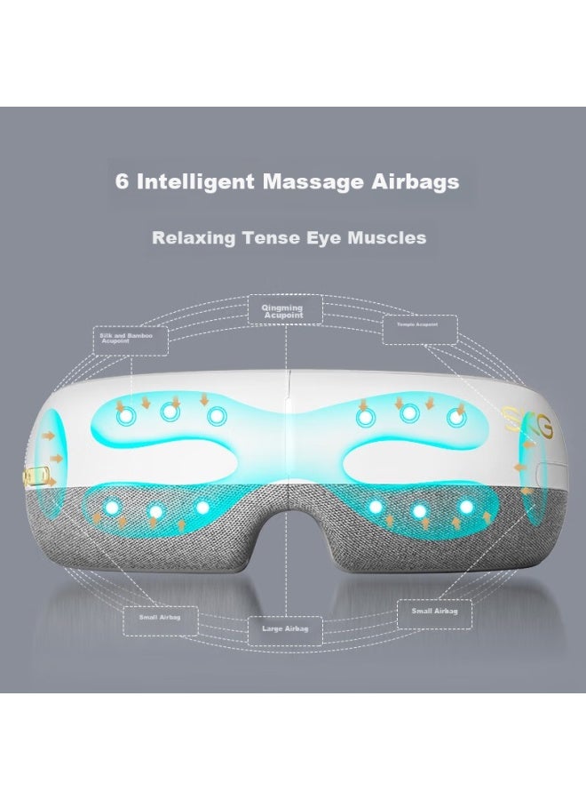 SKG Skg Eye Massager E3, Adult Air Cushion Visualized Zoned Heat Therapy Eye Care Device, Eye Massager, Sleep Mask, Birthday Gift For Parents, Boyfriend, Girlfriend  - Image 3