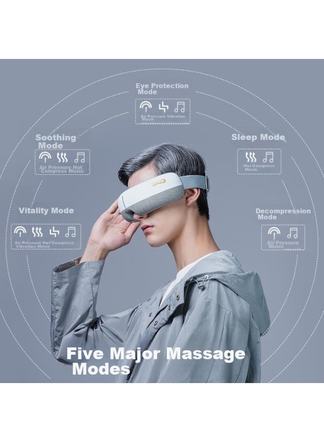 SKG Skg Eye Massager E3, Adult Air Cushion Visualized Zoned Heat Therapy Eye Care Device, Eye Massager, Sleep Mask, Birthday Gift For Parents, Boyfriend, Girlfriend  - Image 4