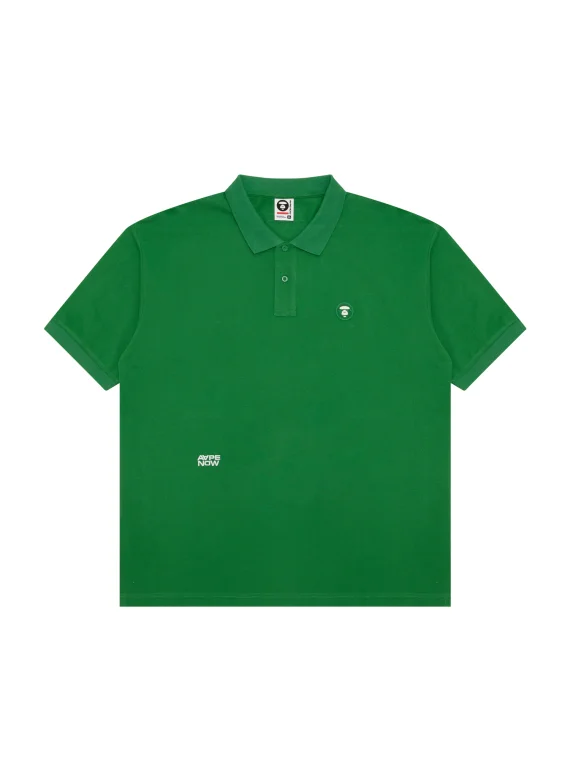 AAPE AAPENOW moonface logo polo shirt