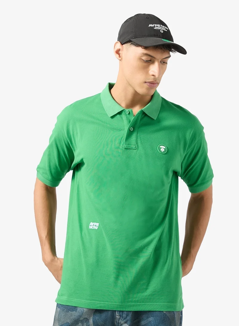 AAPE AAPENOW moonface logo polo shirt