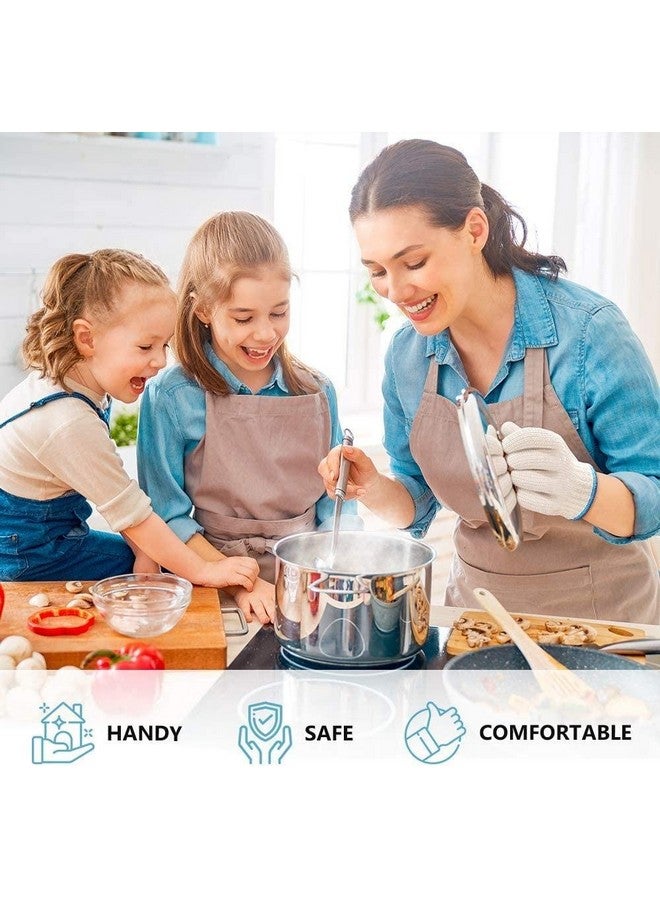 Killer's Instinct Outdoors Heat Resistant Gloves Oven Gloves Heat Resistant With Fingers Oven Mitts Kitchen Pot Holders Cotton Gloves Kitchen Gloves Double Oven Gloves With Fingers White 3 Pairs  - Image 5