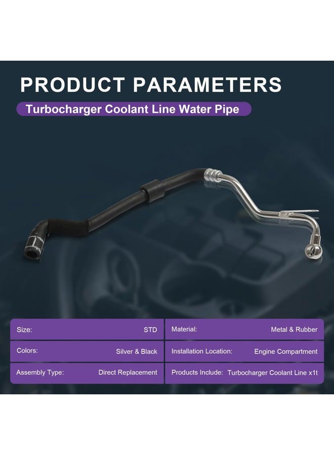 Sprwinautummer 06J121492C Turbocharger Coolant Line/Turbo Coolant Hose Return EA888 2.0T 06J121492M Replacement for VW CC GOLF JETTA PASSAT AUDI A3 S3 Q3 TT 2004-2018 Radiator Outlet Pipe Water Pipe - Image 3