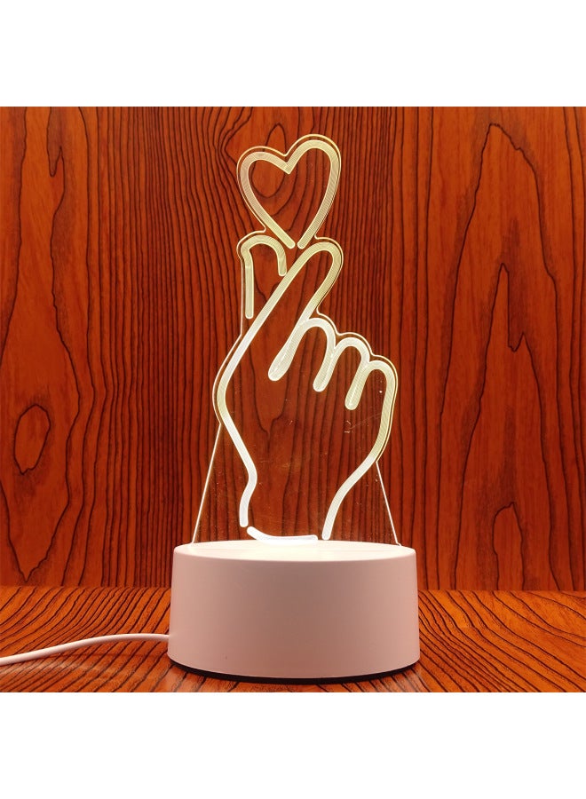 Swan Night Light Plug USB Bedside Lamp Creative Girl Cartoon 3D Table Lamp Bedroom LED Gift Lamp-Color:Than The Heart-Dimensions:USB Charging Touch 7 Color (with Lithium Battery)  - Image 1