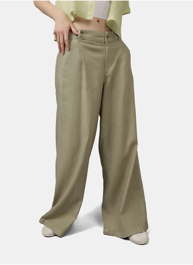 American Eagle AE High-Waisted Linen-Blend Trouser  - Image 1