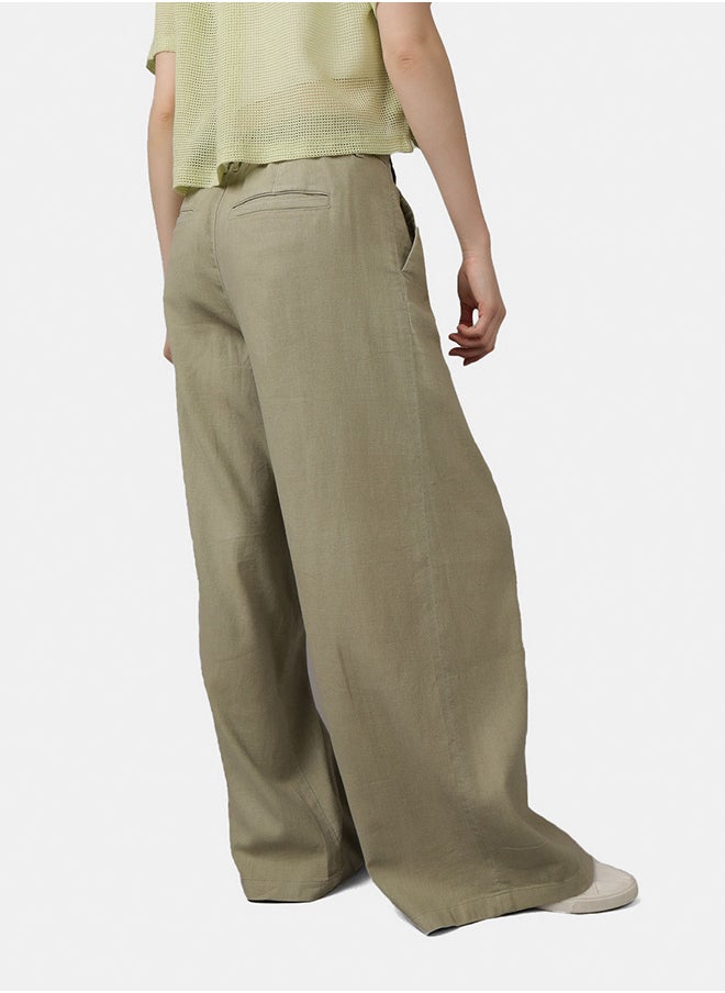 American Eagle AE High-Waisted Linen-Blend Trouser  - Image 2