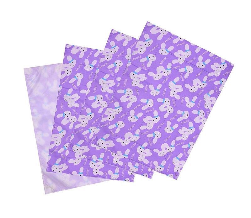 Goodluck Changing mat for New Born Baby - Plastic & Cotton Foam Cushioned Baby Waterproof Sheets - Baby Sleeping mat Pack of 3+1 Purple - Image 2