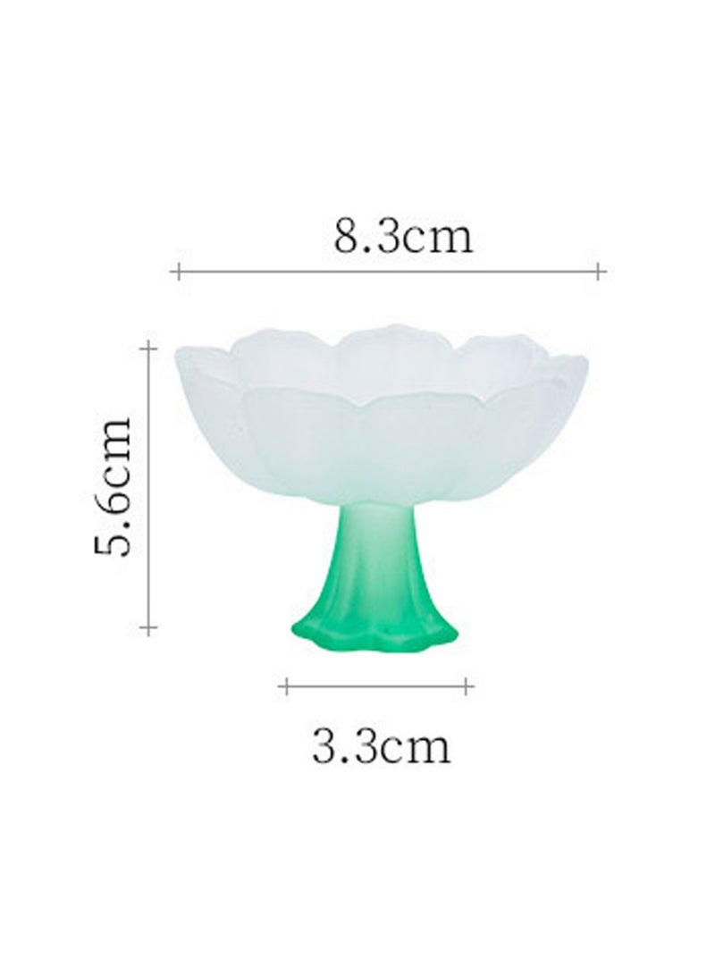2-Pack of Glazed Pastel High-Footed Cups, High-Footed Tea Cups, Tea Tasting Cups, Scented Cups, Rice Wine And Shochu Cups, Light Luxury And High-Value Host Cups (Orange + Cyan)  - Image 4