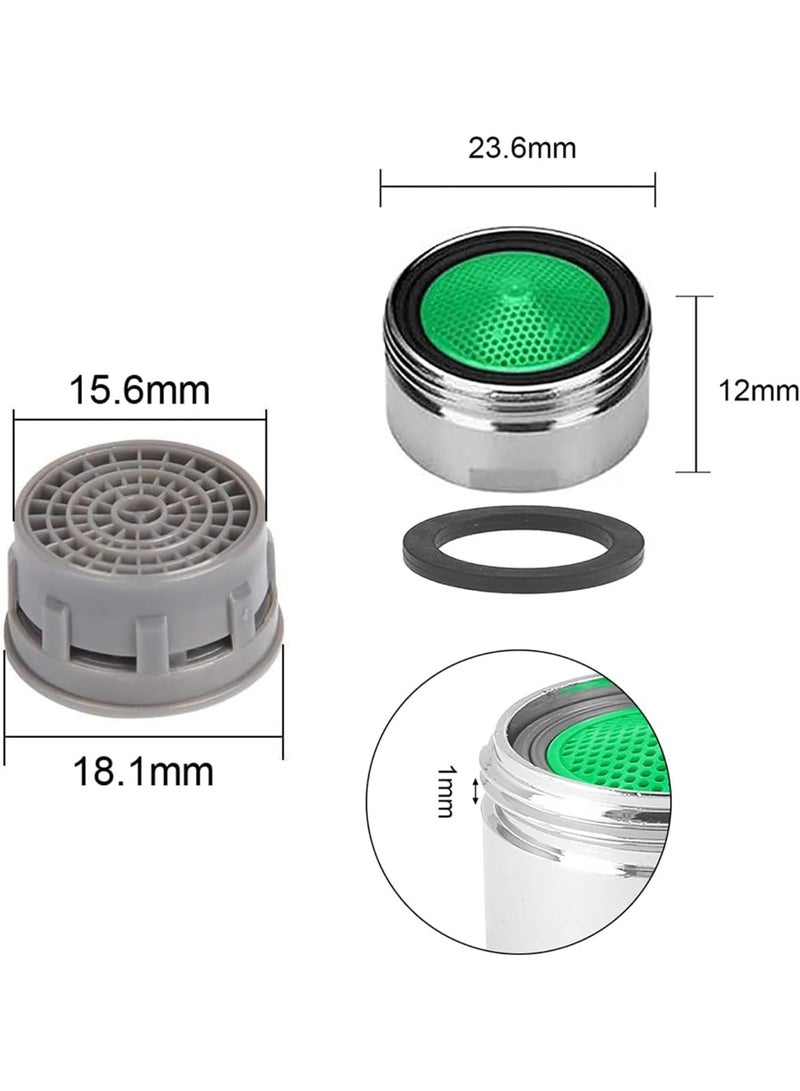 M18 / M20 / M22 / M24 / M28 × 4 قطع حنفيات حوض وفلاتر حنفية، مهوى الفوهة بفلتر من اكريلونتريل بوتادين ستايرين ABS، لحنفيات المطبخ والحمام- خيط ذكر (M24) - Image 3