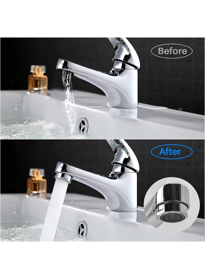 M18 / M20 / M22 / M24 / M28 × 4 قطع حنفيات حوض وفلاتر حنفية، مهوى الفوهة بفلتر من اكريلونتريل بوتادين ستايرين ABS، لحنفيات المطبخ والحمام- خيط ذكر (M24) - Image 2