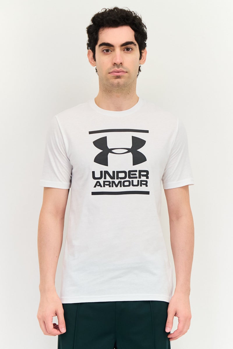 UNDER ARMOUR Men Loose Fit Short Sleeve Training T-Shirt, White - Image 1