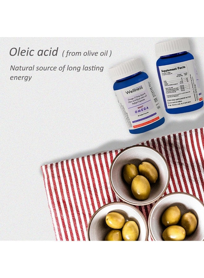 Love Nature Omega-3 Fatty Acid & Oleic Acid (From Olive Oil) 30 Softgel Capsules Omega-3 Fatty Acid by Wellness by Love Nature - Image 2