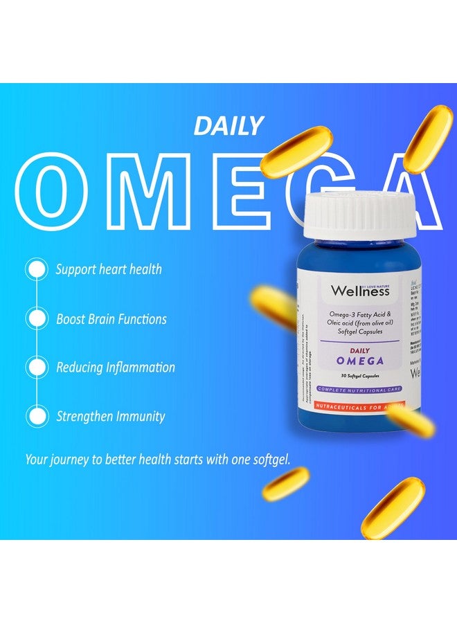 Love Nature Omega-3 Fatty Acid & Oleic Acid (From Olive Oil) 30 Softgel Capsules Omega-3 Fatty Acid by Wellness by Love Nature - Image 4