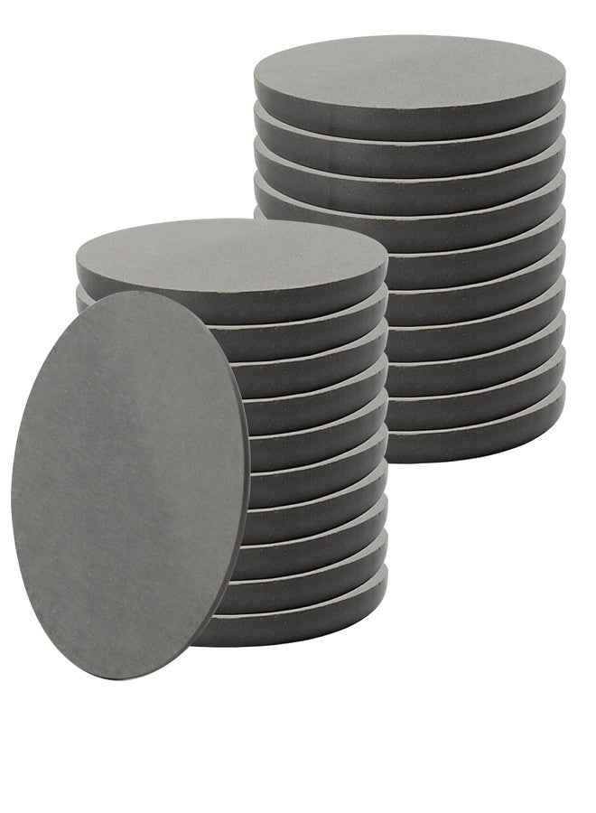 SHEUTSAN 20 PCS Diatomaceous Earth Coaster, 4 Inch Round Diatomite Drink Coasters for Home, Office, Gray - Image 1