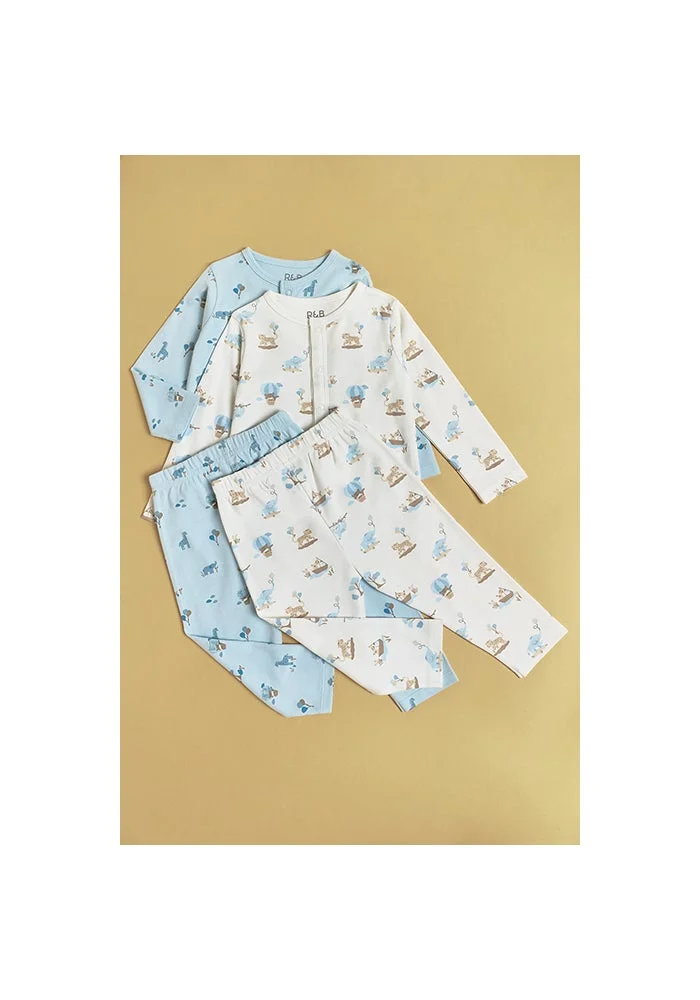 أر أند بي 2 Pack Printed Pyjama Set