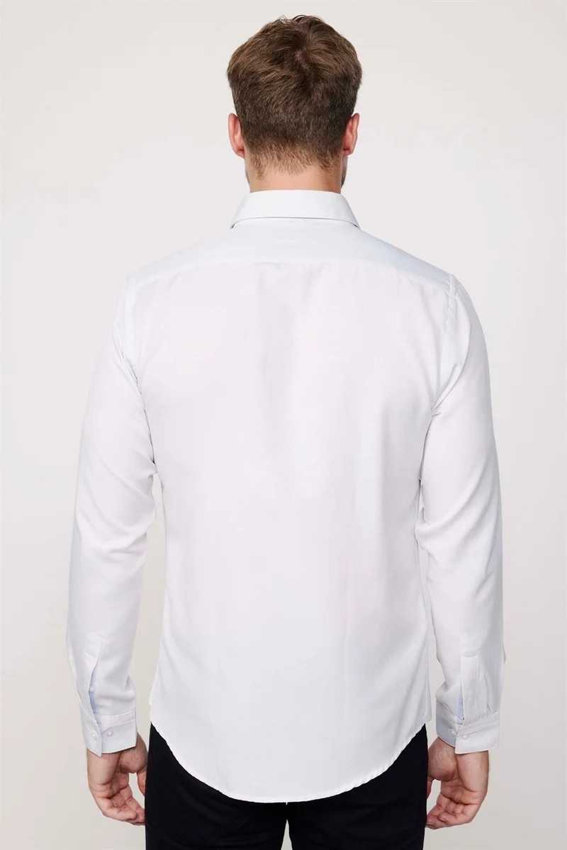 تودورس Slim Fit Cotton Easy-Iron Plain Men's Stone Color Shirt