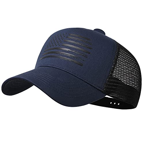 VIONLAN Baseball Cap, American Flag Trucker Hat for Men Women, Breathable Adjustable Fit Outdoor Mesh Snapback Hats - Image 1