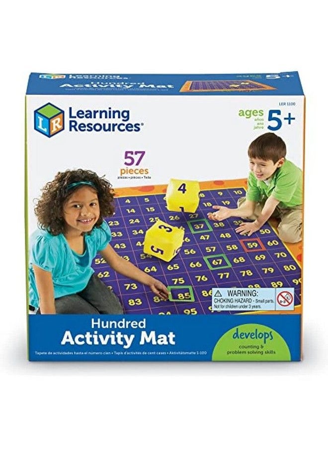Learning Resources - Hundred Activity Mat 57 Pieces Ages 5+ Math Learning Games For Kids Educational And Fun Games For Kids - Image 1