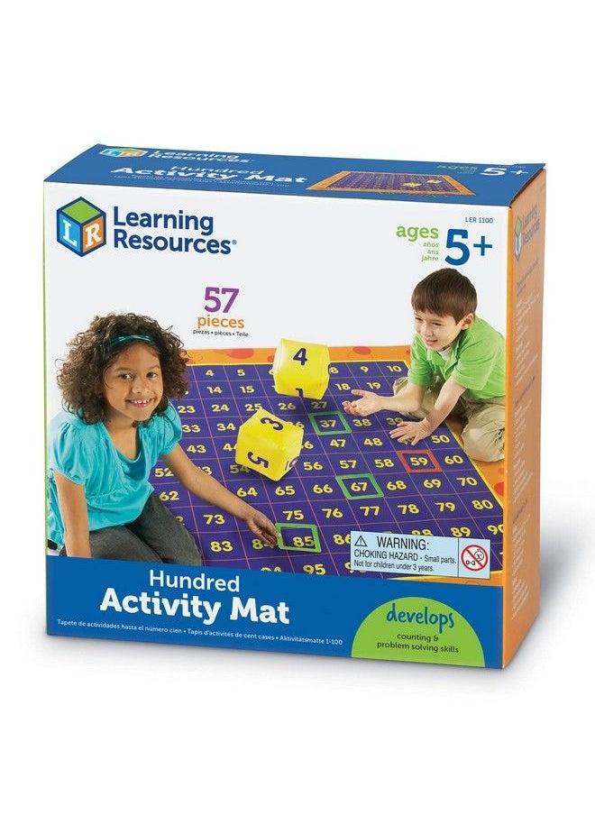 Learning Resources - Hundred Activity Mat 57 Pieces Ages 5+ Math Learning Games For Kids Educational And Fun Games For Kids - Image 1
