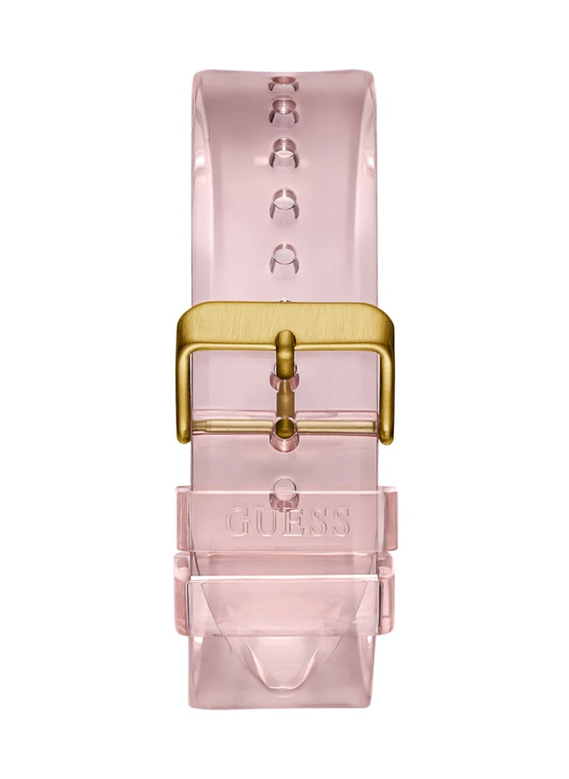 GUESS - King Men’s Pink Clear Multi-function Bio Based Polyurethane Watch GW0806G4 - 48mm - Image 1