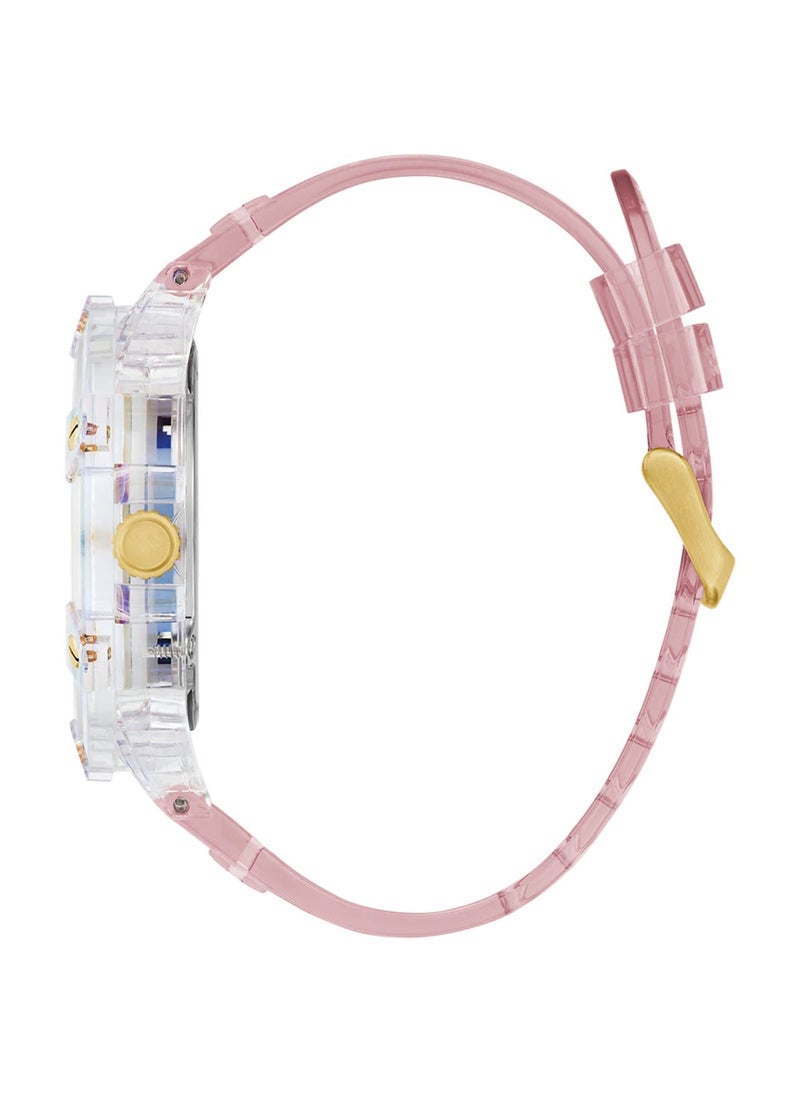 GUESS - King Men’s Pink Clear Multi-function Bio Based Polyurethane Watch GW0806G4 - 48mm - Image 1