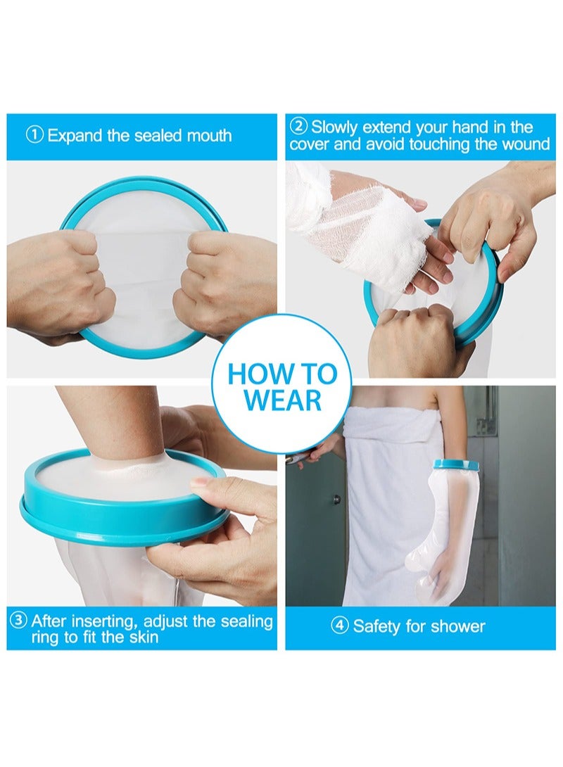 HaLunhi 100% Oversized Waterproof Arm Cast Cover for Shower Bath, Adult Reusable Cast Covers for Shower Arm, Hands, Wrists, Elbow, Finger, Keep Wound & Bandages Dry - Image 4