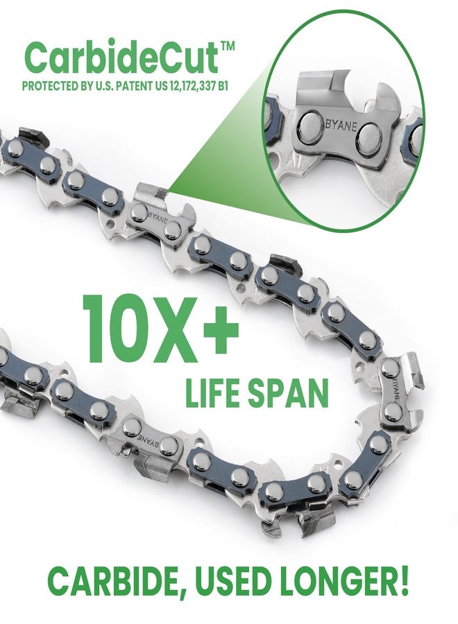BYANE Carbide Chainsaw Chain 20 Inch, 3/8" Pitch, 050" Gauge, 72 Drive Links, Gifts for Men, Father's Day Gifts for Dad, Fits Stihl, Husqvarna 455, and More- 33RS72 (1 Chains). - Image 2