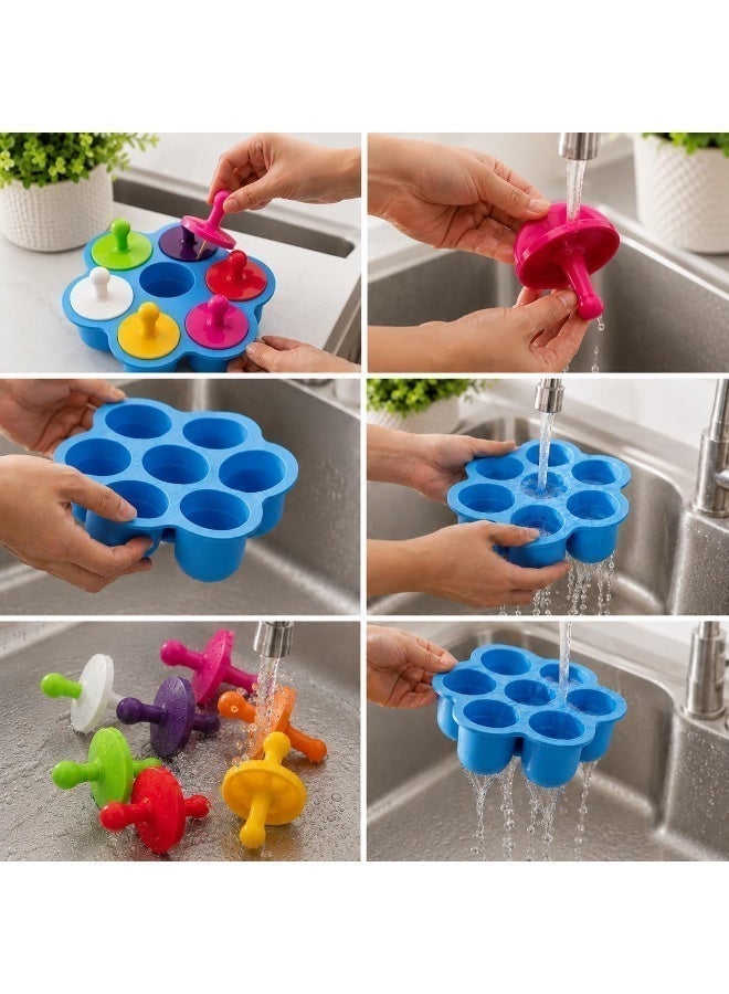 BERAM Silicone Popsicle Mold Set with Reusable Sticks & Lid, BPA-Free Ice Pop Maker for Homemade Ice Cream, Kulfi, Juice Popsicles & Frozen Treats - Image 5