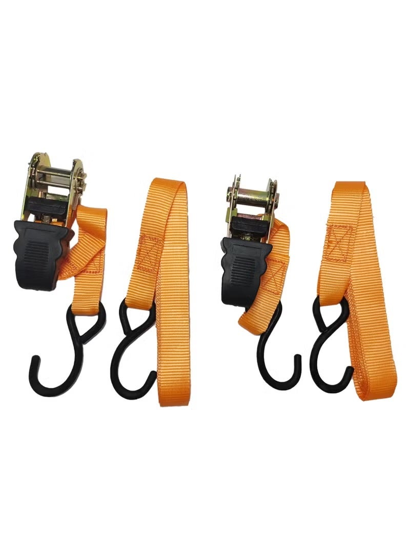 3XR 2 Pcs Ratchet Tie Down Ratchet Strap Lashing Belt 25mm X 5 Meter Working Load 400kg Breaking Strength 800kg - Image 3