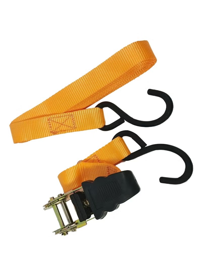 3XR 2 Pcs Ratchet Tie Down Ratchet Strap Lashing Belt 25mm X 5 Meter Working Load 400kg Breaking Strength 800kg - Image 2