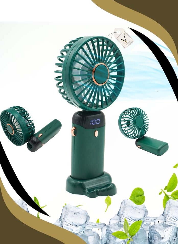 فيوستار مروحة فيوستار المحمولة، مروحة يدوية صغيرة، مروحة صغيرة، مروحة يدوية محمولة، مروحة لعربة الأطفال - تبريد قوي ومدمج للمنزل والسفر والمكتب - Image 1