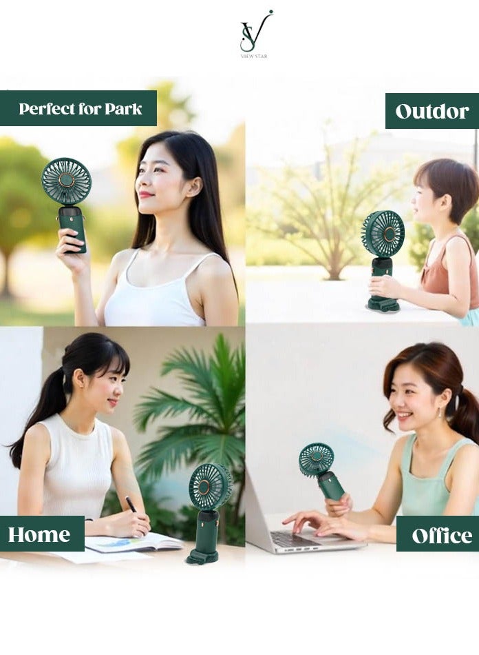 فيوستار مروحة فيوستار المحمولة، مروحة يدوية صغيرة، مروحة صغيرة، مروحة يدوية محمولة، مروحة لعربة الأطفال - تبريد قوي ومدمج للمنزل والسفر والمكتب - Image 3