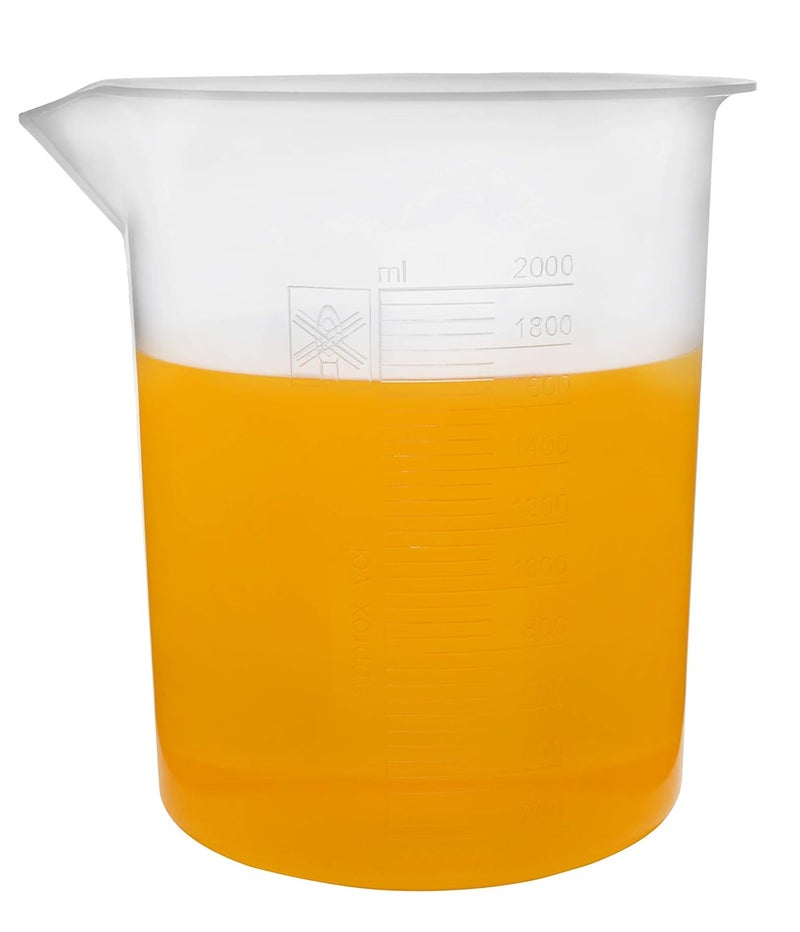 EISCO 2000mL Plastic Beaker - Premium Polypropylene, 50ml Graduations - Autoclavable - Image 1