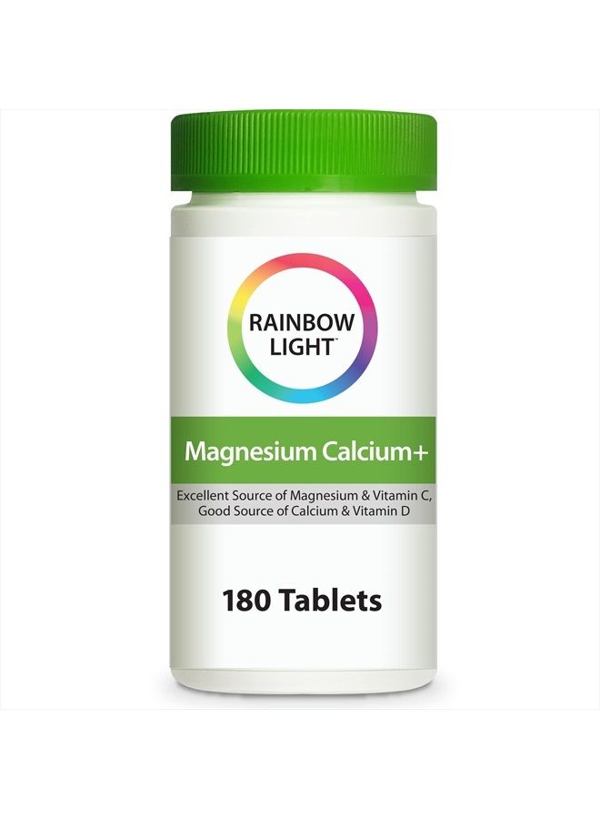 Rainbow Light Magnesium Calcium + Food Based Tablets 180 tablets - Image 1
