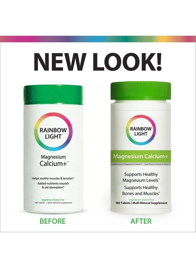 Rainbow Light Magnesium Calcium + Food Based Tablets 180 tablets - Image 3