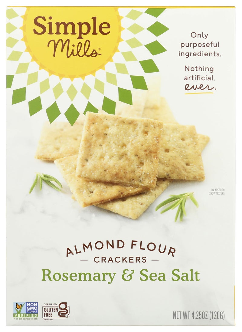 Simple Mills Rosemary  Sea Salt Almond Flour Crackers - Image 3