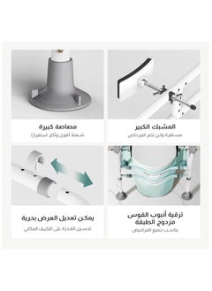 Fordeal Toilet Safety Rails Medical Bathroom Safety Frame for Elderly Handicap and Disabled Adjustable Bathroom Toilet Handrails Grab Bar Fit Any Toilet Toilet Safety Frame Enhanced Support for Elderly and Handicap Individuals Adjustable Width and Toilet Safety Handrail  - Image 4