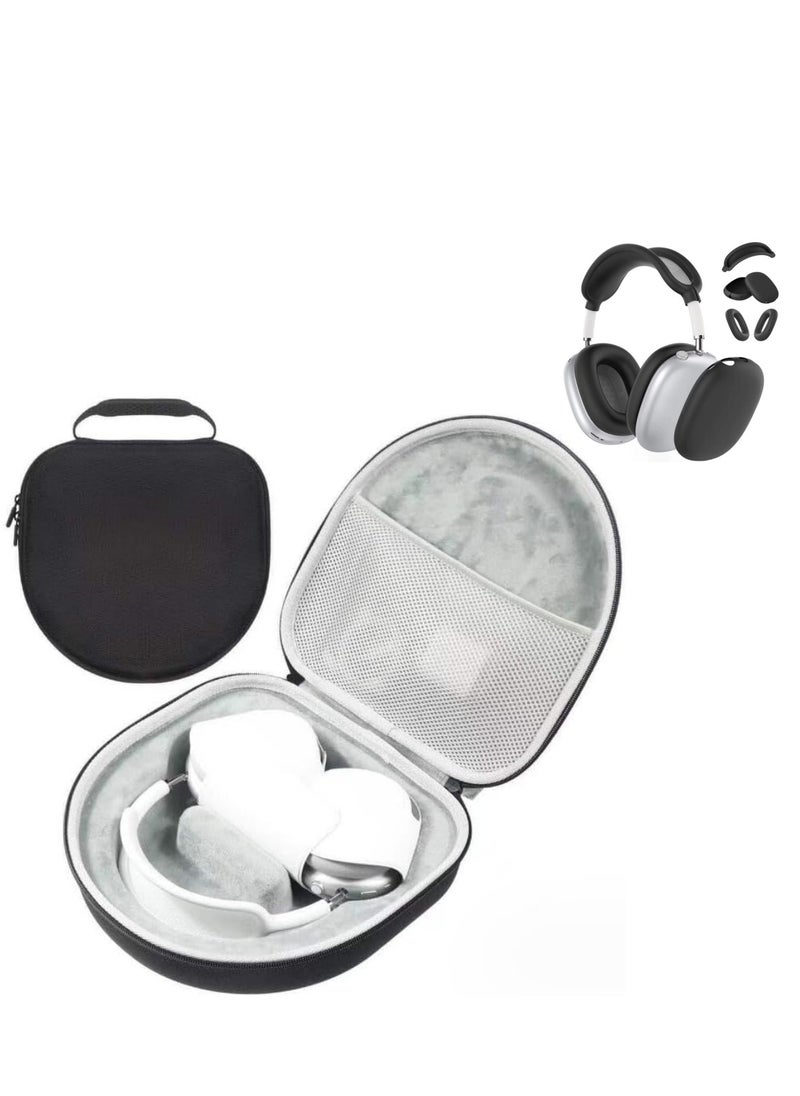 Skycare - Skycare Hard Case for AirPods Max , Travel Carrying Headphone Case with AirPods Max Silicone Earpad Cover/Ear Cups Cover/Headband Cover, AirPods Max Protective Portable Storage Bag - Image 1