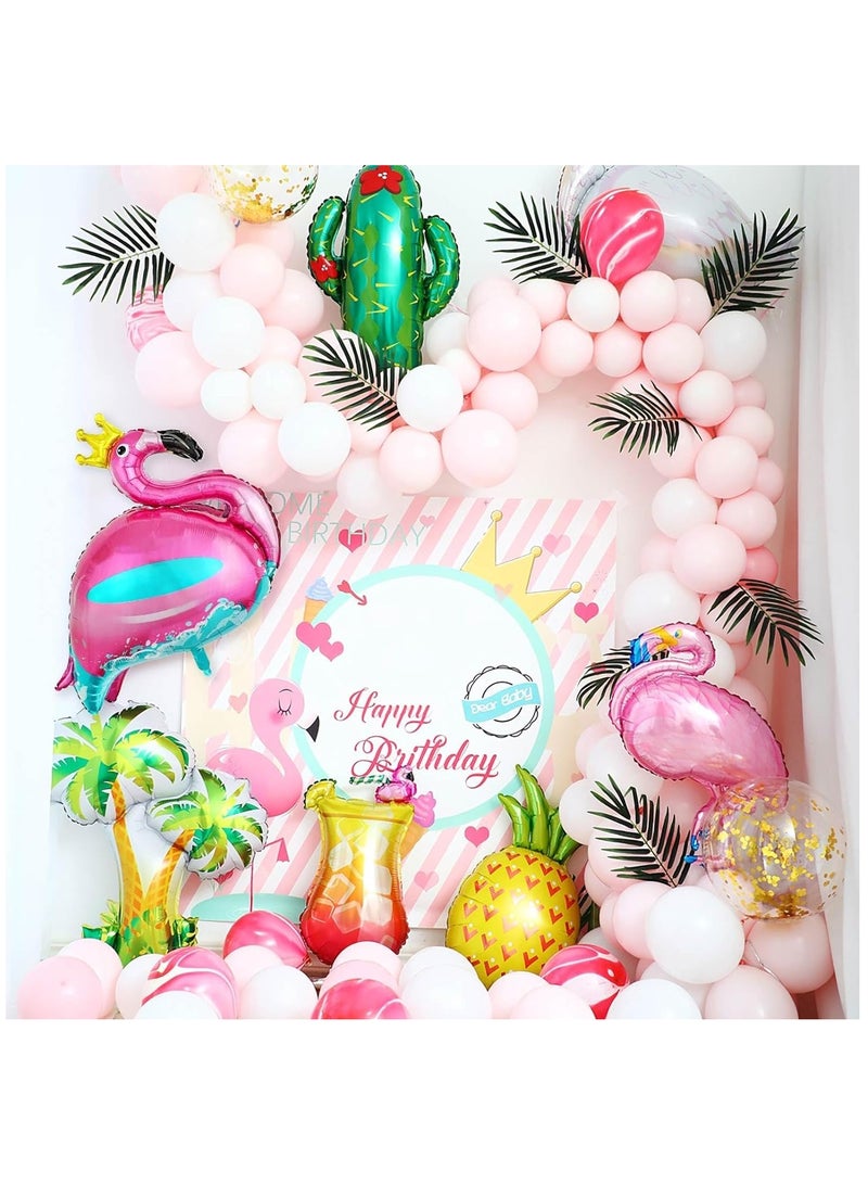 SYOSI Flamingo Balloons, Giant Hot Pink 3D Flamingo Mylar Foil Balloons for Flamingos Theme Birthday Party Baby Shower Summer Hawaiian Luau Tropical Party Decorations Supplies Decorations (38-41Inch)4 Pcs - Image 3