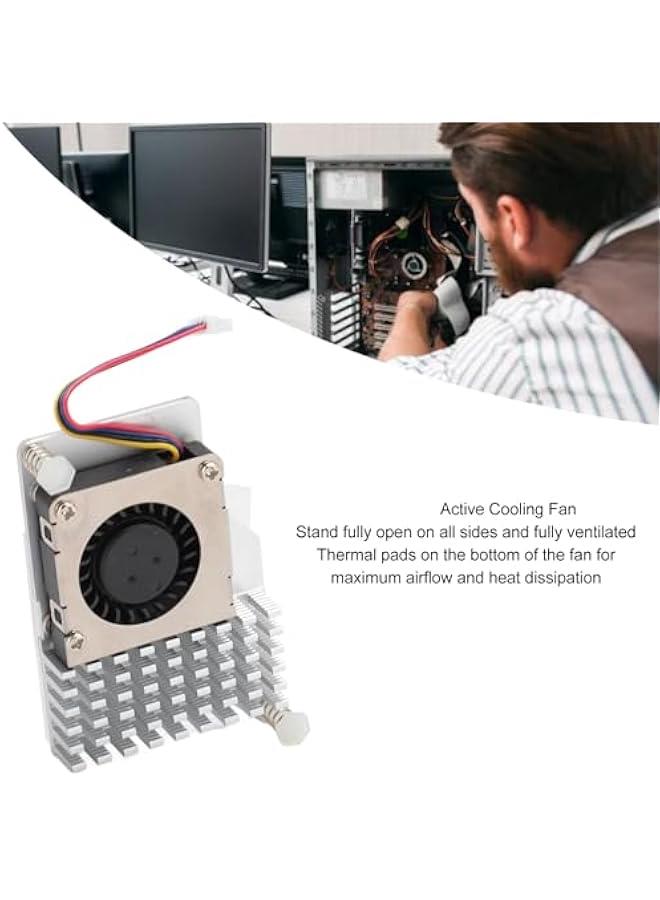 Loquat for RasPi 5 Active Cooler, 4 Pin Portable Active Cooling Fan for RasPi 5, 2GB 4GB 8GB Adjustable Speed 1.09 CFM Aluminum Alloy Active Cooler for 5  - Image 5