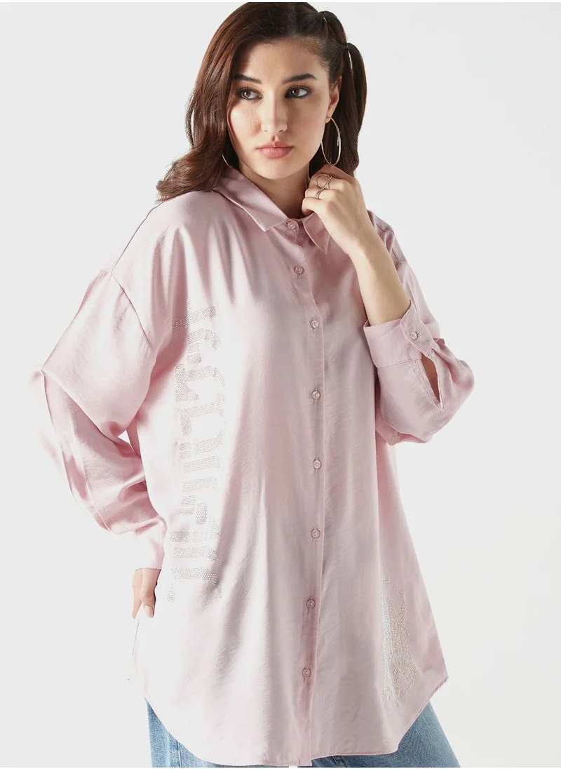 اس بي كاركترز Embellished Oversized Shirt