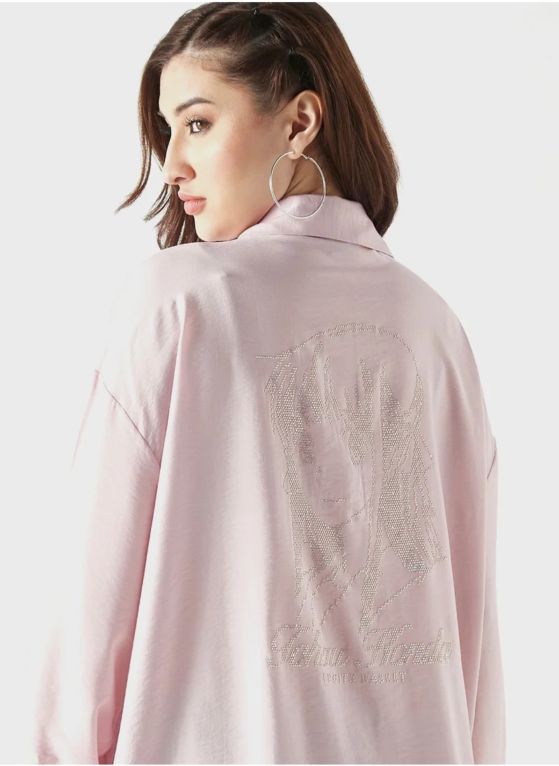 اس بي كاركترز Embellished Oversized Shirt