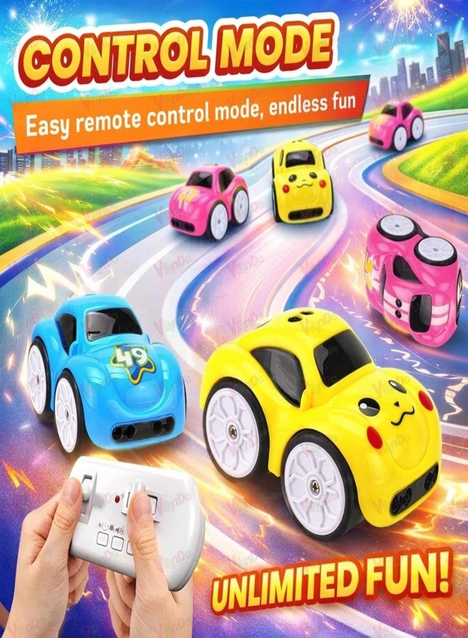 VikriDA Magic Induction RC Sensor Car with 2.4GHz Remote Control, Smart Music & LED Lights, Line Sensing Infrared Following Mini Car, Educational Racing Toy for Boys & Girls - Image 3