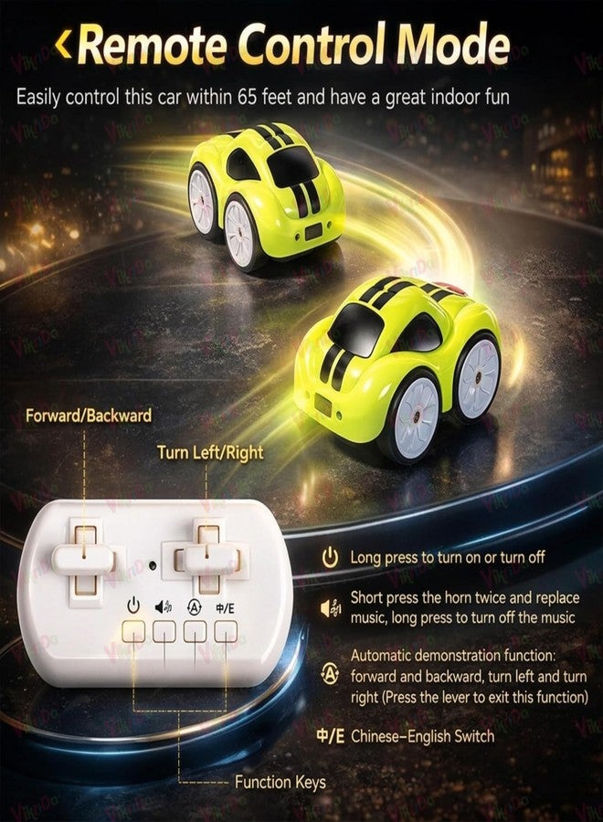 VikriDA Magic Induction RC Sensor Car with 2.4GHz Remote Control, Smart Music & LED Lights, Line Sensing Infrared Following Mini Car, Educational Racing Toy for Boys & Girls - Image 4