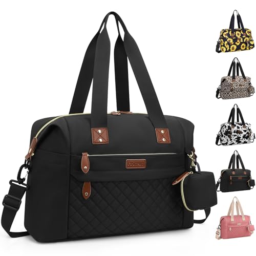 Pritent Diaper Bag Tote Diaper Baby Bags with Pacifier Case Shoulder Straps Stroller Clips Waterproof Large Mommy Maternity Travel Baby Bag for Mom and Dad Medium Black - Image 1